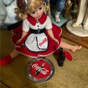 Madame Alexander Doll in Red and White Coca-Cola Dress
